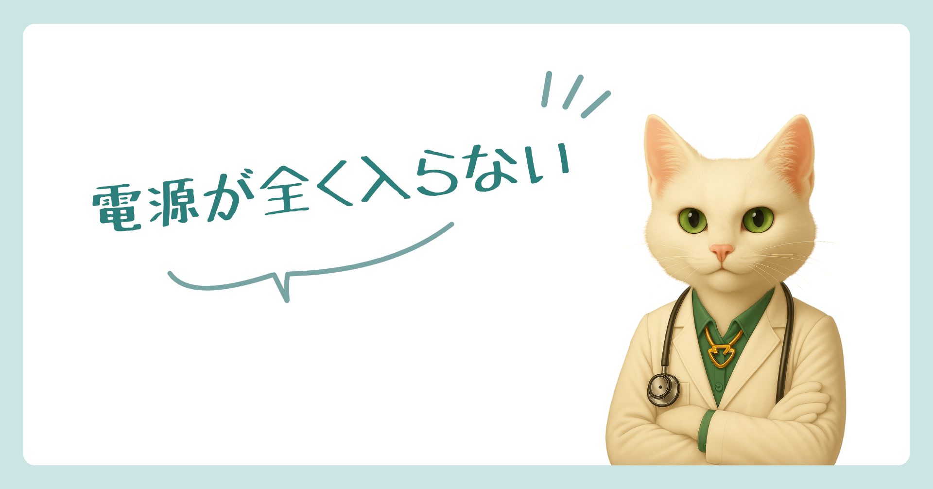 電源が全く入らない