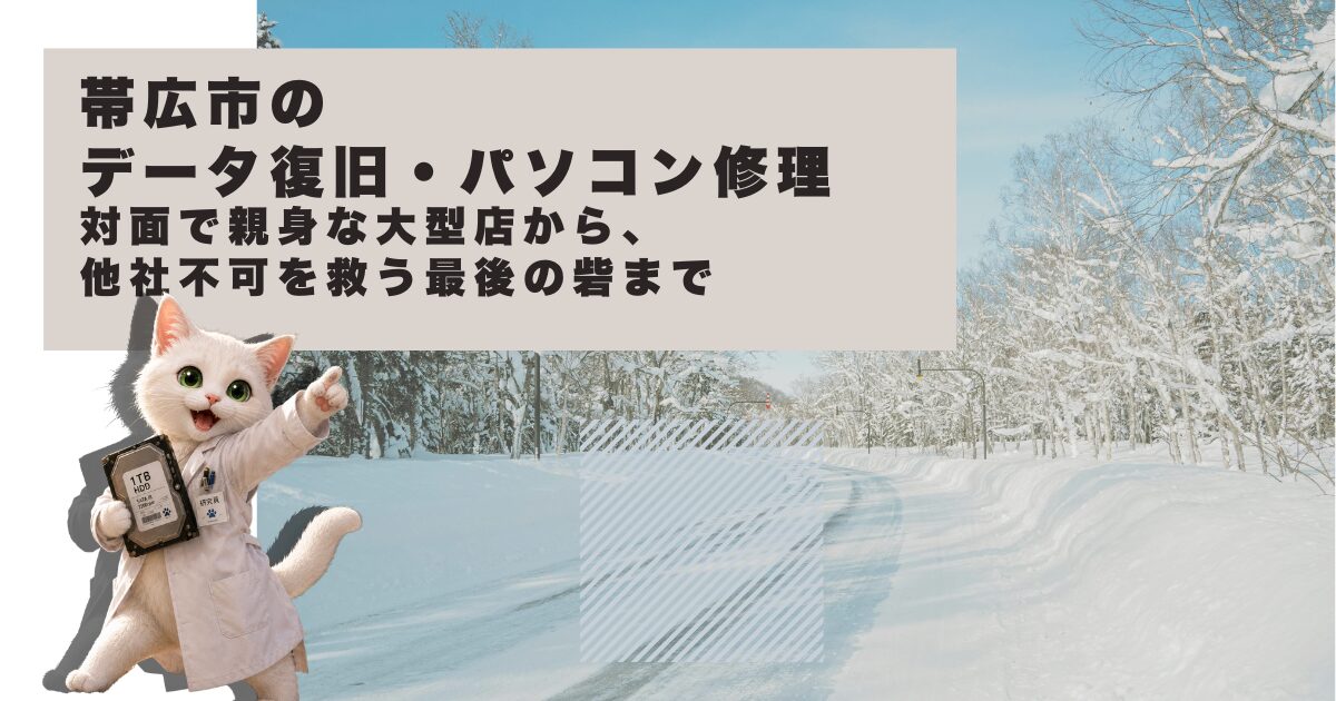 帯広市周辺のおすすめデータ復旧・パソコン修理